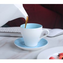 Sanlindou Yaratıcı Kahve Fincanı ve Tabağı Seti, Renk Sır Mat Seramik, Kişiselleştirilmiş Avrupa Kahve Fincanı, Buzlu Taze Çift Kupası