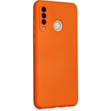 Happycase Huawei P30 Lite Kılıf Nano Içi Kadife  Silikon - Turuncu