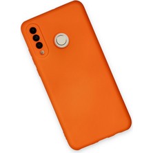 Happycase Huawei P30 Lite Kılıf Nano Içi Kadife  Silikon - Turuncu