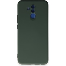 Happycase Huawei Mate 20 Lite Kılıf Nano Içi Kadife  Silikon - Koyu Yeşil