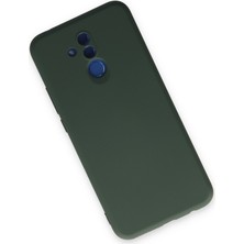 Happycase Huawei Mate 20 Lite Kılıf Nano Içi Kadife  Silikon - Koyu Yeşil