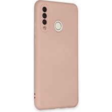 Happycase Huawei P30 Lite Kılıf Nano Içi Kadife  Silikon - Pudra