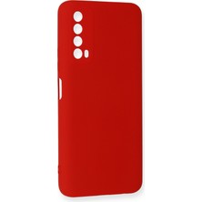 Happycase Huawei P Smart 2021 Kılıf Nano Içi Kadife  Silikon - Kırmızı