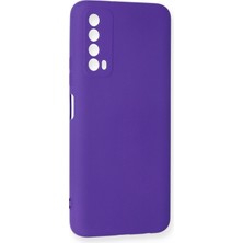 Happycase Huawei P Smart 2021 Kılıf Nano Içi Kadife  Silikon - Mor