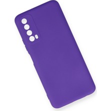 Happycase Huawei P Smart 2021 Kılıf Nano Içi Kadife  Silikon - Mor