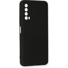 Happycase Huawei P Smart 2021 Kılıf Nano Içi Kadife  Silikon - Siyah