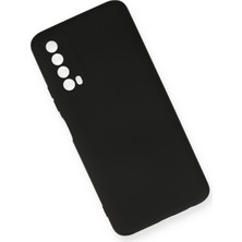 Happycase Huawei P Smart 2021 Kılıf Nano Içi Kadife  Silikon - Siyah