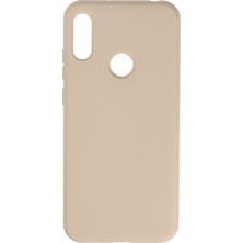 Happycase Huawei Y6 2019 Kılıf Nano Içi Kadife  Silikon - Bej