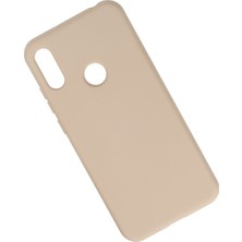 Happycase Huawei Y6 2019 Kılıf Nano Içi Kadife  Silikon - Bej