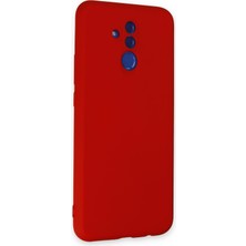 Happycase Huawei Mate 20 Lite Kılıf Nano Içi Kadife  Silikon - Kırmızı