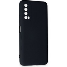 Happycase Huawei P Smart 2021 Kılıf Nano Içi Kadife  Silikon - Lacivert