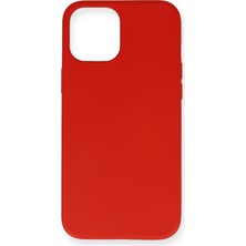 Happycase iPhone 12 Mini Kılıf Nano Içi Kadife  Silikon - Kırmızı