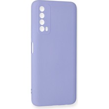 Happycase Huawei P Smart 2021 Kılıf Nano Içi Kadife  Silikon - Lila