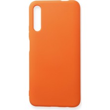 Happycase Huawei P Smart Pro / Y9S Kılıf Nano Içi Kadife  Silikon - Turuncu