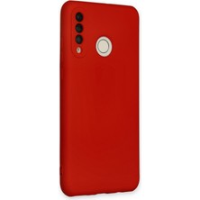 Happycase Huawei P30 Lite Kılıf Nano Içi Kadife  Silikon - Kırmızı