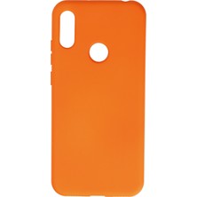 Happycase Huawei Y6 2019 Kılıf Nano Içi Kadife  Silikon - Turuncu