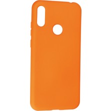 Happycase Huawei Y6 2019 Kılıf Nano Içi Kadife  Silikon - Turuncu