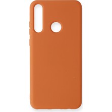 Happycase Huawei Y6P Kılıf Nano Içi Kadife  Silikon - Turuncu