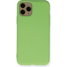 Happycase iPhone 11 Pro Kılıf Nano Içi Kadife  Silikon - Yeşil