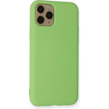 Happycase iPhone 11 Pro Kılıf Nano Içi Kadife  Silikon - Yeşil