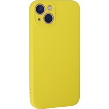 Happycase iPhone 13 Mini Kılıf Nano Içi Kadife  Silikon - Sarı