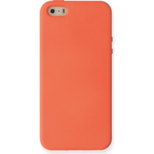 Happycase iPhone 5 Kılıf Nano Içi Kadife  Silikon - Turuncu