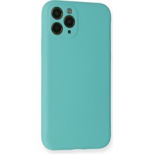 Happycase iPhone 11 Pro Kılıf Nano Içi Kadife  Silikon - Turkuaz