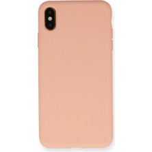 Happycase iPhone Xs Kılıf Nano Içi Kadife  Silikon - Pembe