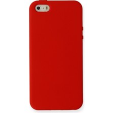 Happycase iPhone 5 Kılıf Nano Içi Kadife  Silikon - Kırmızı