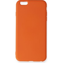 Happycase iPhone 6 Plus Kılıf Nano Içi Kadife  Silikon - Turuncu