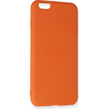 Happycase iPhone 6 Plus Kılıf Nano Içi Kadife  Silikon - Turuncu