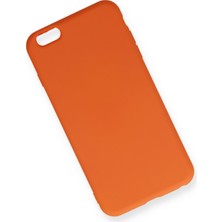 Happycase iPhone 6 Plus Kılıf Nano Içi Kadife  Silikon - Turuncu