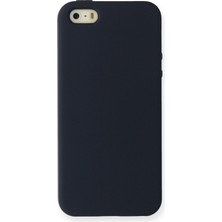 Happycase iPhone 5 Kılıf Nano Içi Kadife  Silikon - Lacivert