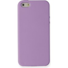 Happycase iPhone 5 Kılıf Nano Içi Kadife  Silikon - Lila