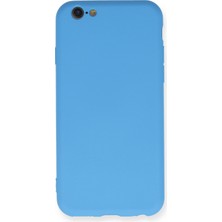 Happycase iPhone 6 Kılıf Nano Içi Kadife  Silikon - Mavi