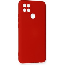 Happycase Oppo A15 Kılıf Nano Içi Kadife  Silikon - Kırmızı