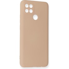 Happycase Oppo A15 Kılıf Nano Içi Kadife  Silikon - Pudra