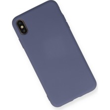 Happycase iPhone Xs Kılıf Nano Içi Kadife  Silikon - Gri