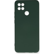 Happycase Oppo A15 Kılıf Nano Içi Kadife  Silikon - Koyu Yeşil