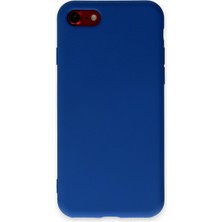 Happycase iPhone Se 2020 Kılıf Nano Içi Kadife  Silikon - Lacivert