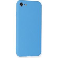 Happycase iPhone Se 2020 Kılıf Nano Içi Kadife  Silikon - Mavi