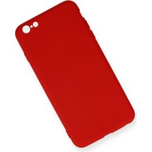 Happycase iPhone 6 Plus Kılıf Nano Içi Kadife  Silikon - Kırmızı