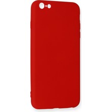 Happycase iPhone 6 Plus Kılıf Nano Içi Kadife  Silikon - Kırmızı