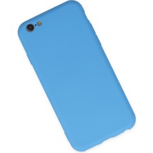 Happycase iPhone 6 Plus Kılıf Nano Içi Kadife  Silikon - Mavi