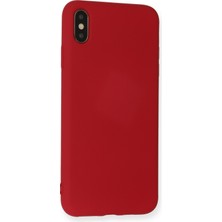 Happycase iPhone Xs Kılıf Nano Içi Kadife  Silikon - Kırmızı