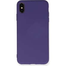 Happycase iPhone Xs Kılıf Nano Içi Kadife  Silikon - Mor