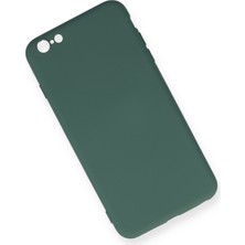 Happycase iPhone 6 Plus Kılıf Nano Içi Kadife  Silikon - Koyu Yeşil