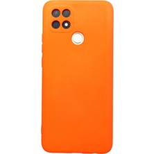 Happycase Oppo A15 Kılıf Nano Içi Kadife  Silikon - Turuncu