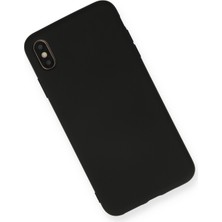 Happycase iPhone Xs Kılıf Nano Içi Kadife  Silikon - Siyah