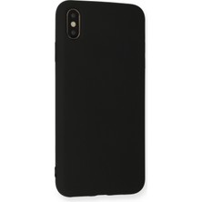 Happycase iPhone Xs Kılıf Nano Içi Kadife  Silikon - Siyah